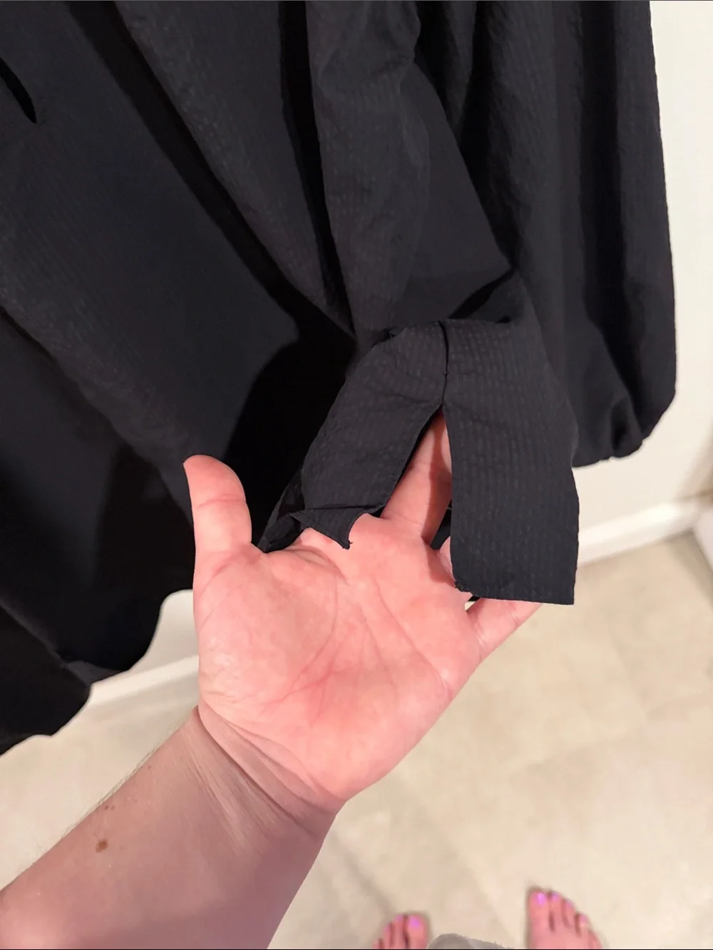 Kate Spade Solid Seersucker Top Size XL